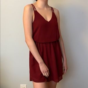 Tobi Burgandy Dress